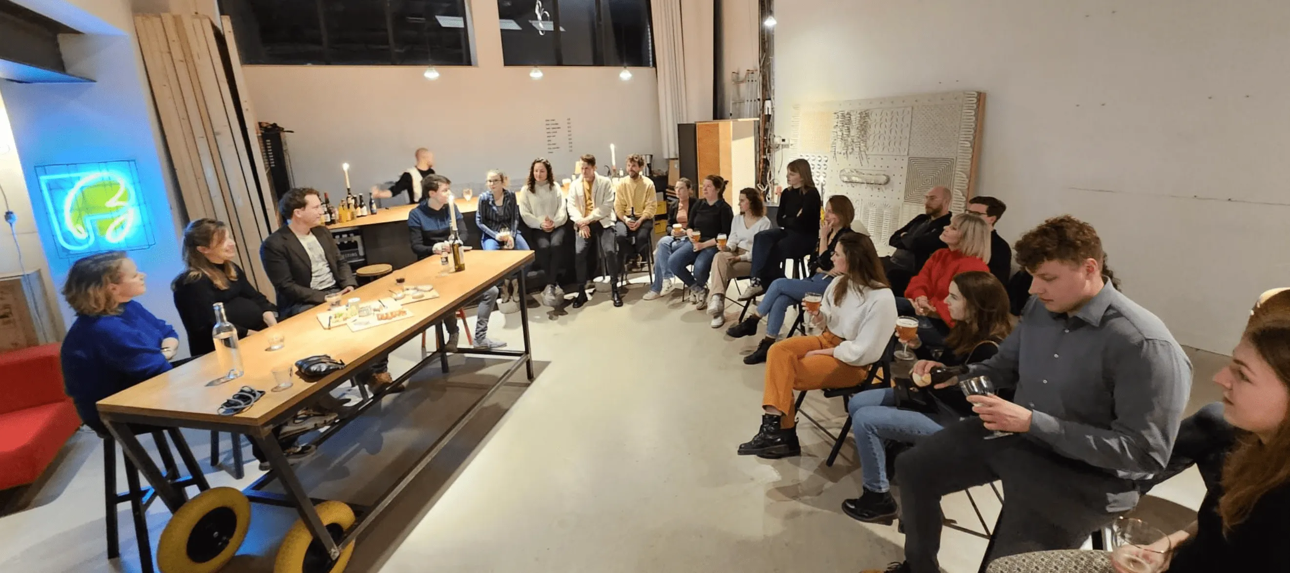 Alumni listening to a speaker at Off the Record XL